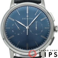 真力時 Elite Chronograph Classic 42mm Elite Classic 03.2272.4069/51.C700 男士腕錶，不鏽鋼/皮錶帶，藍色，拋光，成色極佳 [二手]（附
