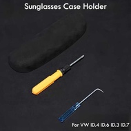 For VW ID.4 ID.6 ID.3 ID.7 All Series Alcantara Glasses Sunglasses Case Holder Grab Handle ABS Stora
