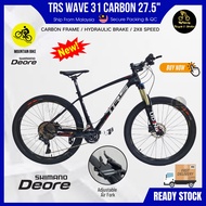 [MFB} 27.5" MTB TRS Wave 31 Carbon Hardtail Mountain Bike [2x8 SPEEDS] Frame 15 &amp;  17 With 6 FREE GIFT