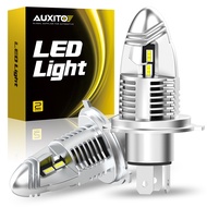 AUXITO Mini Size H4 9003 LED Headlight Bulbs 12000LM Wireless 6000K White Super Bright LED HB2 Bulb 
