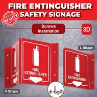 Fire Projecting 3D Signage V Shape & L Shape,  Fire Extinguisher, Fire Hose Reel, Frist Aid, AED, Fr