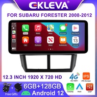 EKLEVA 12.3 "IPS DSP 2 Din Android 12วิทยุอัตโนมัติสำหรับ Subaru Forester 2008-2012รถยนต์เครื่องเล่น