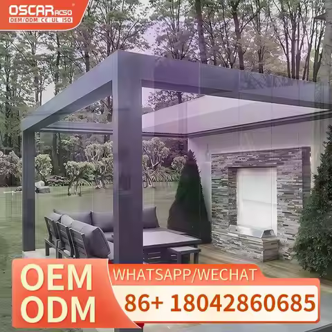 3x3 3x4 4x3 4x4 4x5 4x6 6x3 6x4 6x5 6x6m Modern Garden Outdoor Aluminum Louvered Gazebo Pergole Perg