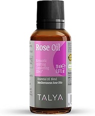 Talya Herbal Rose Essential Oil Blend for Skin Care and Relaxation - Topical for Mature Skin, Dry Sk