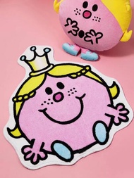 Mr Men Little Miss X SHEIN 1入組卡通公主設計粉色地毯