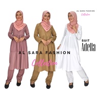 ADELLA SUIT MUSLIMAH  BLOUSE &amp; PANTS LOOSE CUTTING NURSING FRIENDLY BAJU VIRAL FESYEN TERKINI