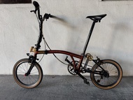 Brompton 小布 大改鈦架 火紅清漆 Pline plus