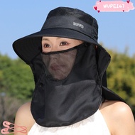 WUPEI47G9 Fishing Hat, Sunscreen Breathable Mesh Sun Hats, Casual Neck Flap UV Protection Bucket Hat