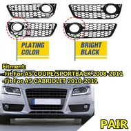 RM-CAR Fog Light Mesh Grill Cover For Audi A5 Coupe/Sportback 2008-2011 A5 Cabriolet 2010-2011 Front