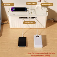 Cable Management Box with Lid to Hide Wires& Power Strips Desk Computer Cable Organizer Box A 32x15x