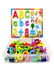 1入組磁性字母數字冰箱貼紙,兒童玩具教育玩具