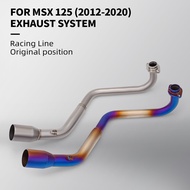 MSX125 Exhaust System For Msx125 2012-2020 Side Pipe End Low Mount Exhaust Baffle Exhaust Pipe