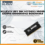 KLEVV (BY SK HYNIX) 16GB DDR5 5600MHZ SODIMM MEMORY RAM - On-Die ECC / Intel & AMD Compatible (KD5AG