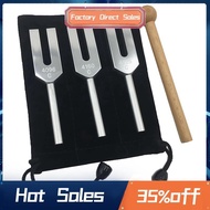Angel Tuning Fork Set - 4096 Hz, 4160 Hz, 4225 Hz - Therapeutic Instrument Set with Wooden Strike an