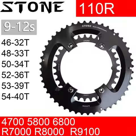 Stone 110bcd Chainring for Shimano 105 R7000 R8000 R9100 Double Road Bike 52 36T 53 39T 54 40T 50 34