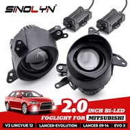 Sinolyn 2 Inch Bi LED Fog Light Projector Lens For Mitsubishi Lancer/EVO X/V3 Lingyue/Evolution/FQ40