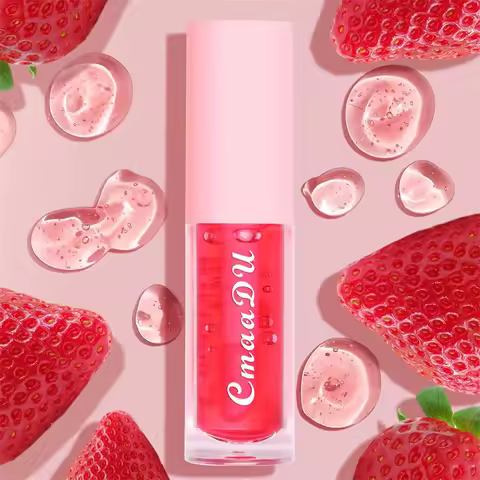 Fruit Color Changing Lip Gloss Strawberry Lip Oil Moisturizing Reduce Lips Line Liquid Lipstick Wate