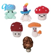 Crochet Kit DIY Mushroom Crochet Kit with Knitting Yarn  Plush Doll Easy(6 in 1 Set)