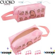 CUCKO Pencil Cases, Large Capacity Cute Cartoon Capybara Pencil Bag, Gifts PU School Supplies