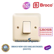 TOMBOL (WHOLESALE) Single Switch New Gee IB Cream 6621UBroco - Single 1 Button Cream 6621 Single SNI