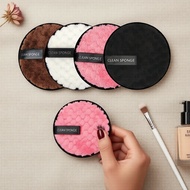 3-Piece Set Washable Reusable Makeup Remover Towels, Soft Double-Sided Puffs for Facial Skincare, Al