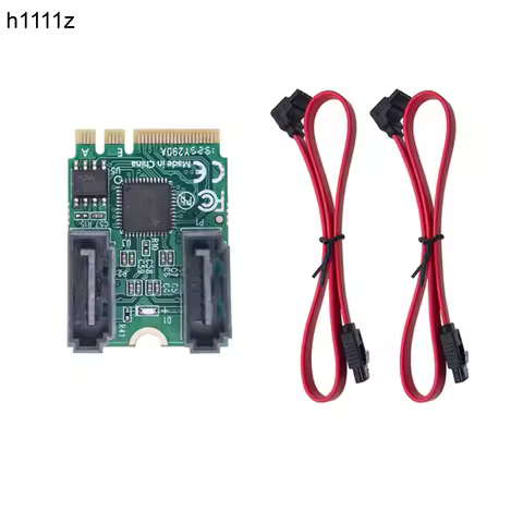 M2 A+E Key to Dual Port SATA3.0 Expansion Card PCle 3.0 KEY A+E WIFI M.2 to SATA for NGFF 2230 SSD A