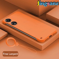 Jingsanc Ốp Điện Thoại Cho OPPO A58 5G A78 5G [Dây Đeo Miễn Phí] Ốp Nhựa Mờ Không Viền Siêu Mỏng Ốp 