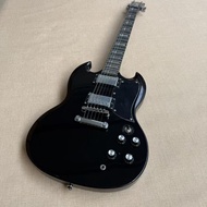 Gibson SG Electric Guitar Fretboard Cross Inlay HH Humbucker Pickups Black Professional Guitar