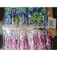 Chunky Letter Initial Keychains with Star charm