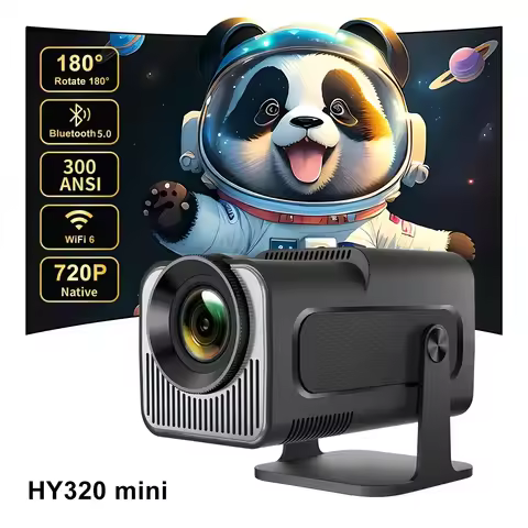 Salange HY320 Mini Projector 720P Freestyle for SAMSUNG XiaoMi Android iPhone WIFI BT5.0 Cinema Port