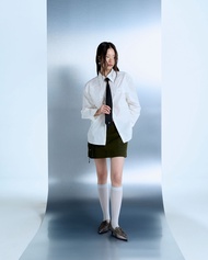 Pure White VELENCE Logo Long Sleeve Shirt