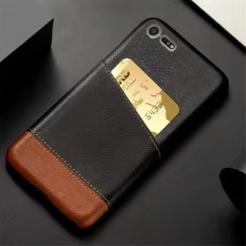 For Sony Xperia XZ Premium Case Mixed Splice PU Leather Credit Card Cover for Sony Xperia XZ Premium