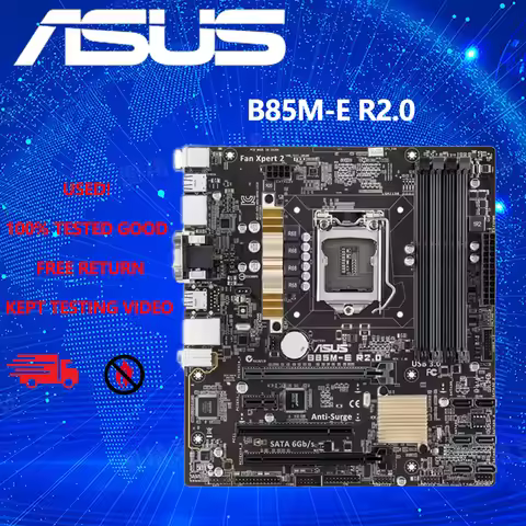 ASUS B85M-E R2.0 DESKTOP COMPUTER MOTHERBOARD,1150 SOCKET,DDR3,M-ATX,B85,HDMI,DP,VGA,DVI