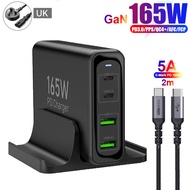 URVNS 165W GaN Charger USB-C Power Adapter 4-port PD100W PPS 65W 45W QC4.0 with USB-C Cable for iPho