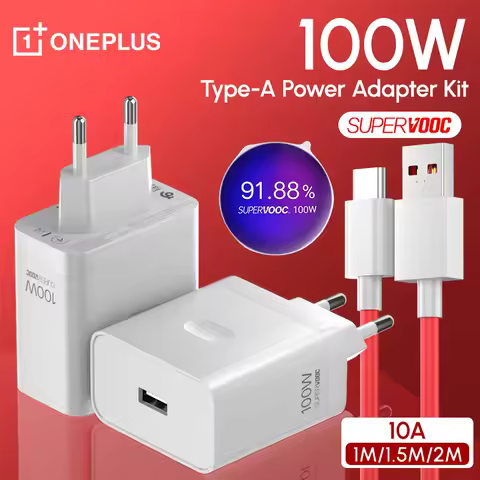 OnePlus 100W Charger Supervooc Rapid Charge Power Adapter USB Type C 1M 1.5M 2M Cable Oneplus 13 13R