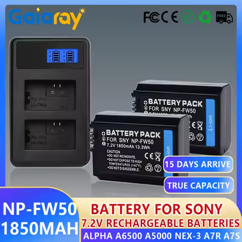 1-4Pcs NP-FW50 NPFW50 Li-ion Battery & LED Dual Charger for Sony A6000 A6400 A6300 A6500 A7 A7II A7R