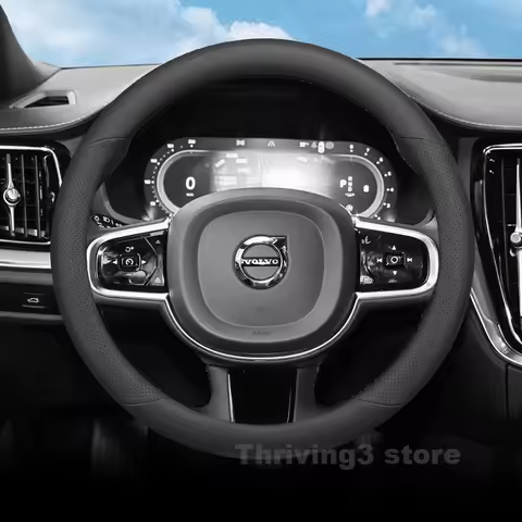 Leather Car Steering Wheel Cover For Volvo XC40 EX90 XC60 XC90 V90 EX40 V60 EC40 S60 S80 EM90 2025 A