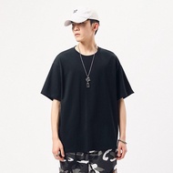 M - 3XL | Adult 180gsm Loose Plain T-Shirt Drop Shoulder Five-Quarter Sleeve for Male