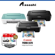 Canon Pixma E470 Inkjet Aio Printer (Print,Scan,Copy & Wireless) Color Inkjet Printer