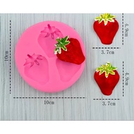 Silicone Mold - Fruit - Strawberry - 4cm roll - 3c Cake mold - 3D silicone mold - Durable