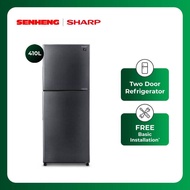 Sharp 410L 2 Door Refrigerator Fridge J-Tech Inverter Extra Cooling Plus SJ4122MDS Peti Sejuk