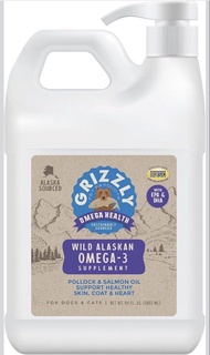 特價貓狗用野生三文魚油保健品 Grizzly Wild Alaskan Omega-3 Supplement