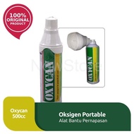 Oksigen Kaleng Oxygen Tabung Kecil Oksigen Pernafasan Oxycan 500 Cc Portable Mini Alat Bantu Sesak N