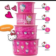 Tupperware hello kitty one touch set limited