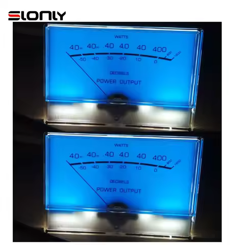 2pcs TN-105 Classic McIntosh Lake Water Blue VU Meters DB Tube Amp Power Discharge Flat Front Stage 