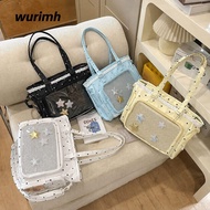 WURIMH924YYI Japanese Ita Bag, Large Capacity Polka Dot Lolita Shoulder Bag,  Transparent Y2K Tote H
