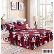 【Popular new products】 ♧Cadar Shop 4-in-1 Ropol Fitted Bedsheet Floral Design (Queen / King ) BSFZ_8
