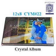 GAZTANO Professional 12"x 8" (20 Pages) Layflat Crystal Cover Photo Wedding Album | 20 Pages 12"x 8"