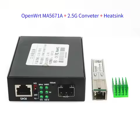 2.5G SmartAX MA5671A Pre-Owned Gpon ONU STICK OpenWrt Firmware with Heatsink | 2.5G SFP RJ45 Media C