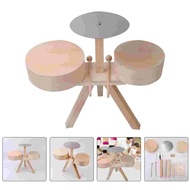 1 Set Wooden Drum Set Rhythm Beat Drum Set Toddler Drum Set Children Drum Set for Kids